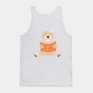 Little Bear Reading Tax Book Tank Top